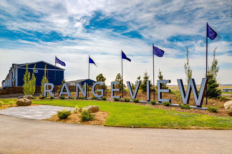 Rangeview Calgary community sign