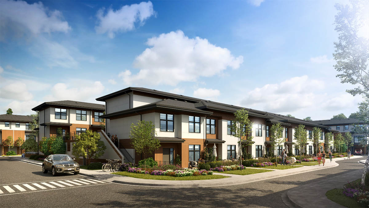Sonoma at Belmont townhomes for sale elevation rendering