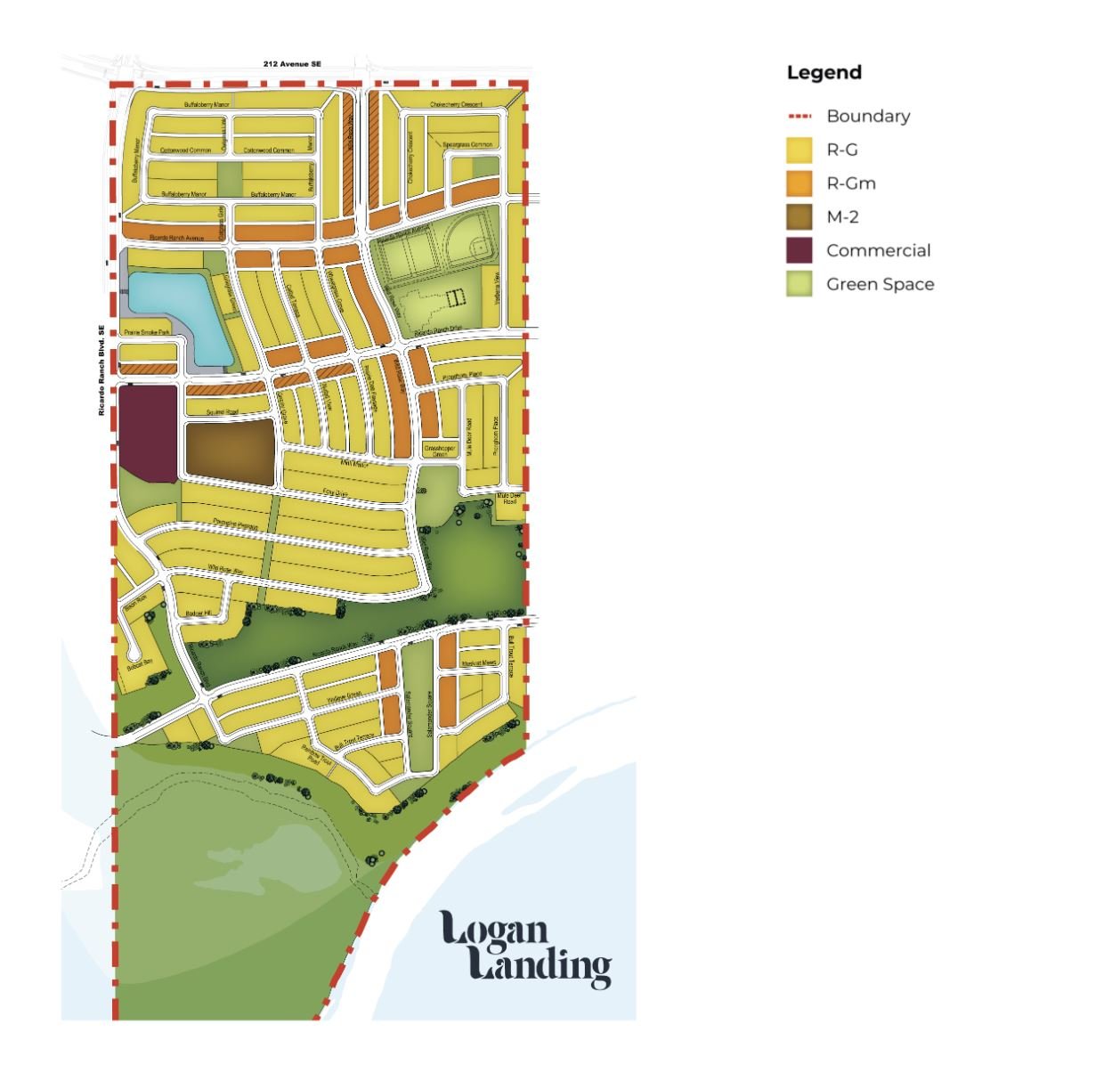 Logan Landing Map, new community in South East Calgary by Genesis