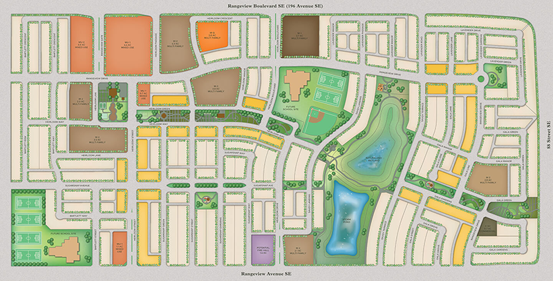 Rangeview Calgary community map