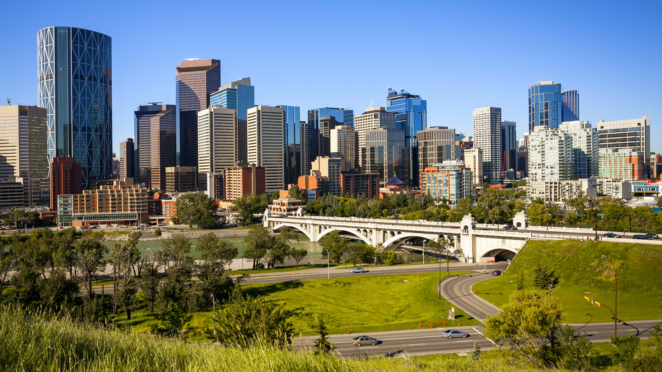 A view of the skyline in Downtown Calgary, Alberta